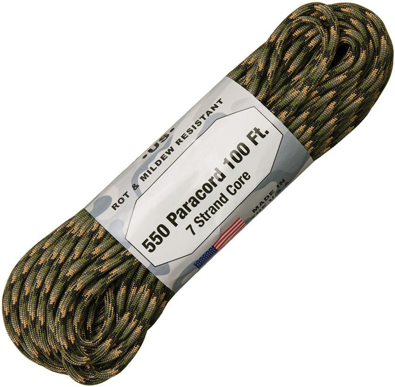 Atwood 550 Parachute Cord Forest Camo 100ft RG1206H