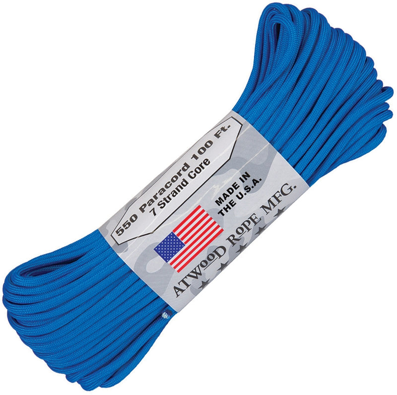 Atwood 550 Parachute Cord Blue 100ft RG1216H