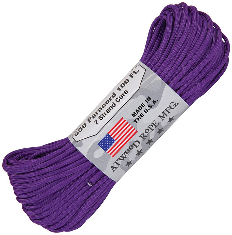 Atwood 550 Parachute Cord Purple 100ft RG1217H