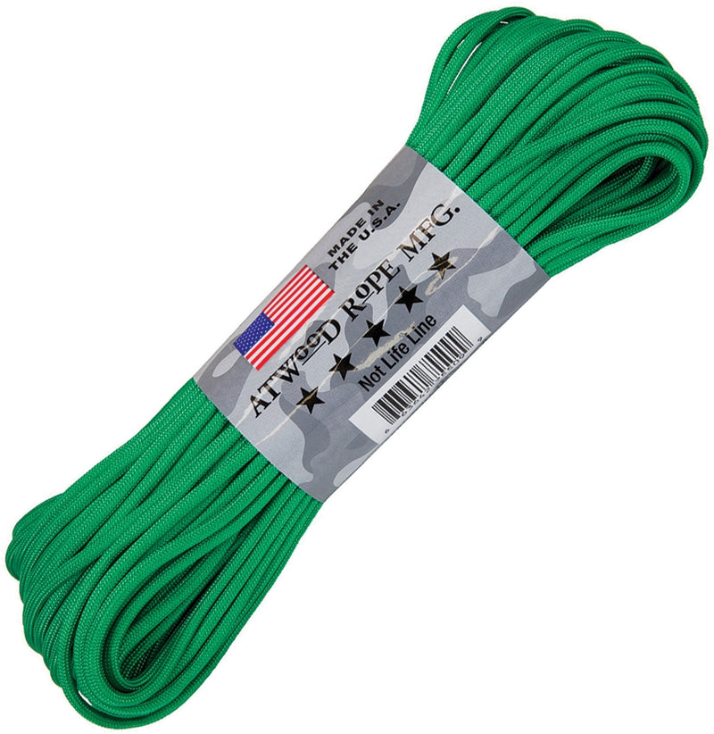 Atwood 550 Parachute Cord Green 100ft RG1218H