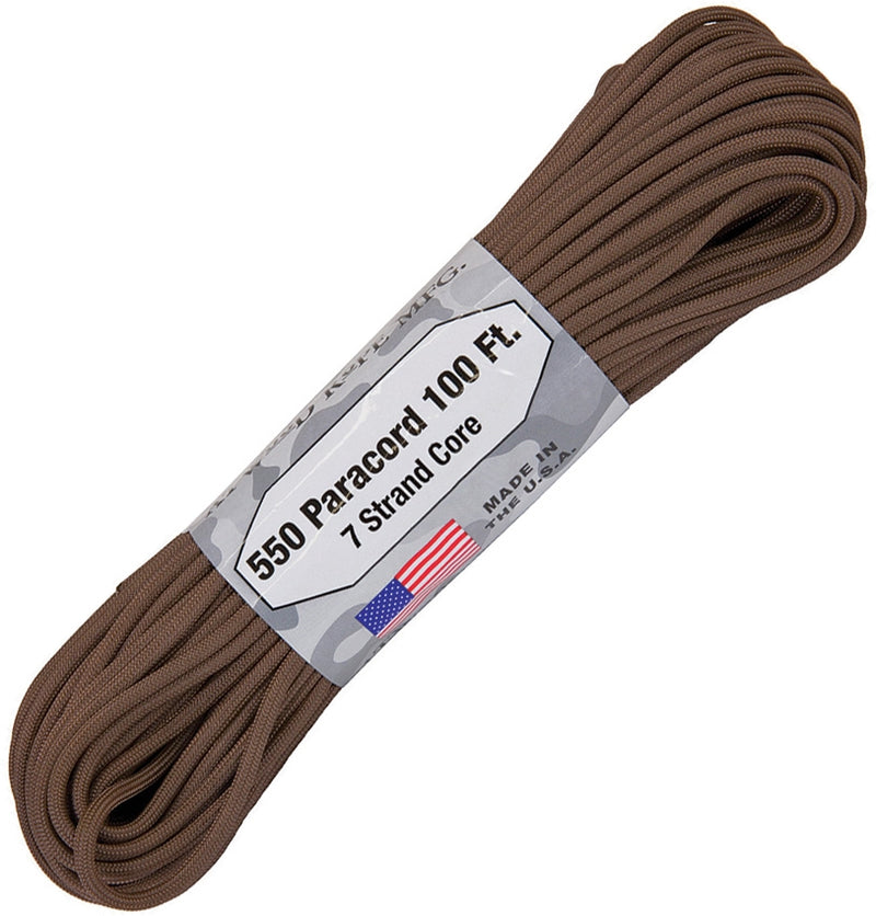 Atwood 550 Parachute Cord Brown 100Ft