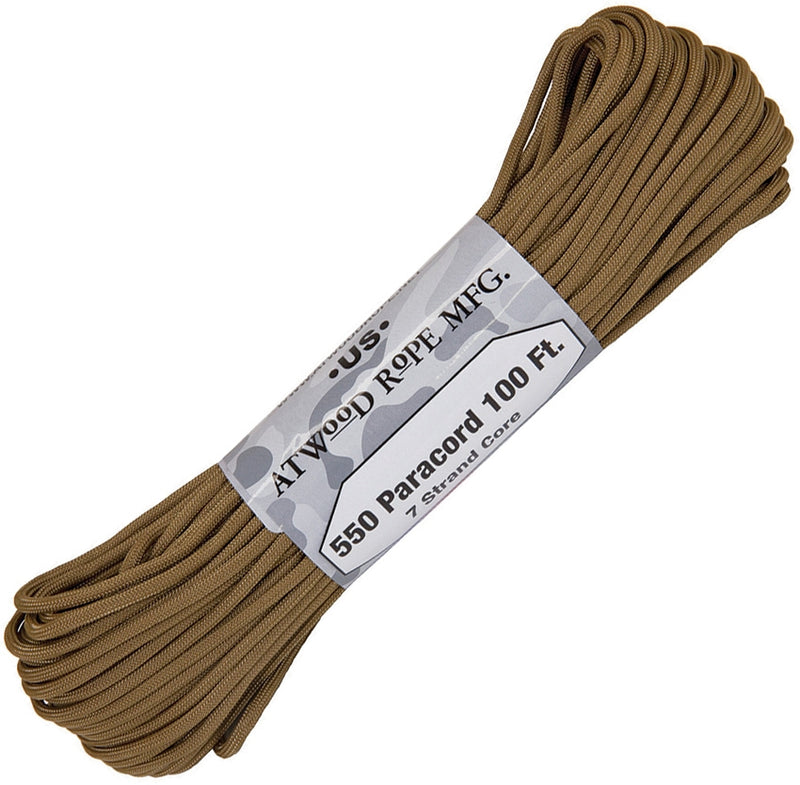 Atwood 550 Parachute Cord Coyote 100Ft