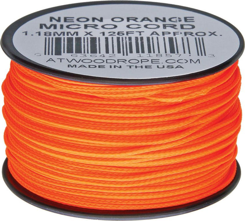 Atwood Micro Cord 125ft Neon Orange