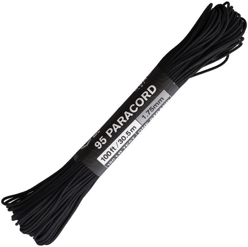 Atwood 95 Parachute Cord Black 100Ft