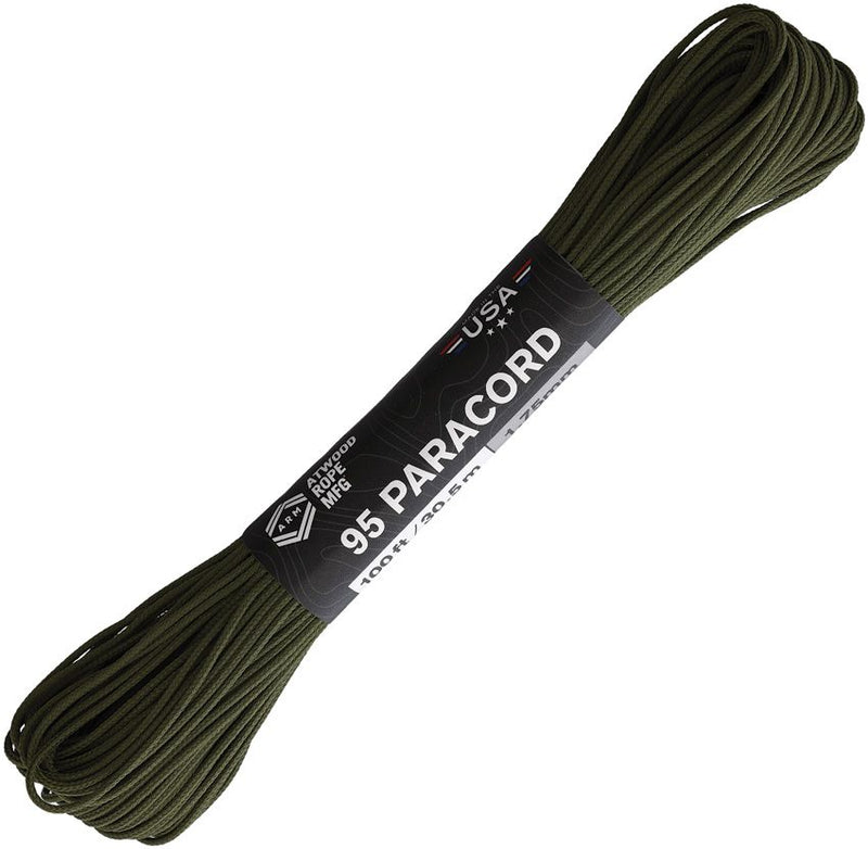 Atwood 95 Parachute Cord Olive Drab 100Ft