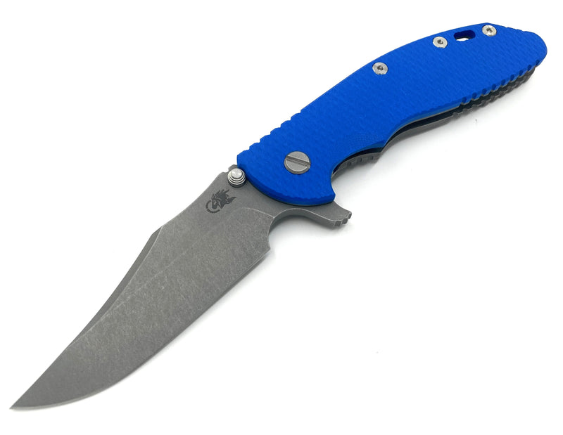 Hinderer XM-24 4.0 Bowie Tri-Way Working Finish Blue G10