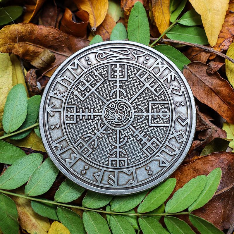 Carpe Diem EDC Viking Travel Coin Antique Silver COIN-ANS